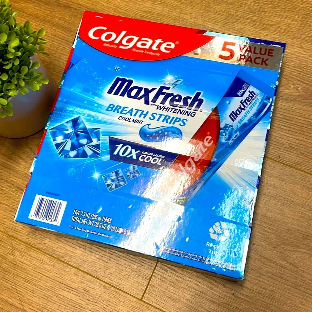 Colgate MaxFresh Whitening Breath Strips Toothpaste 5 Pack